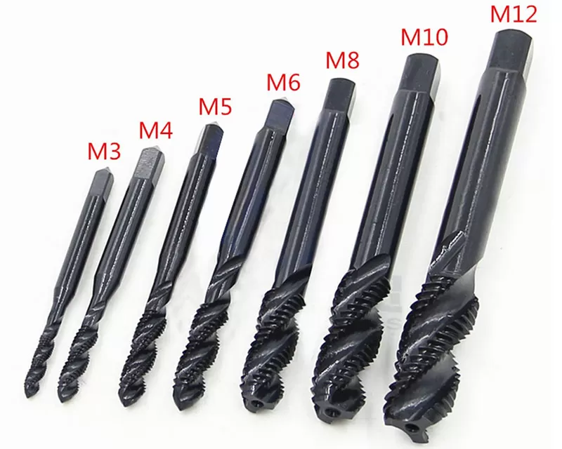 Tap Thread Drill Bit Set Wire Spiral Flute Screw Grinding Carving Tool